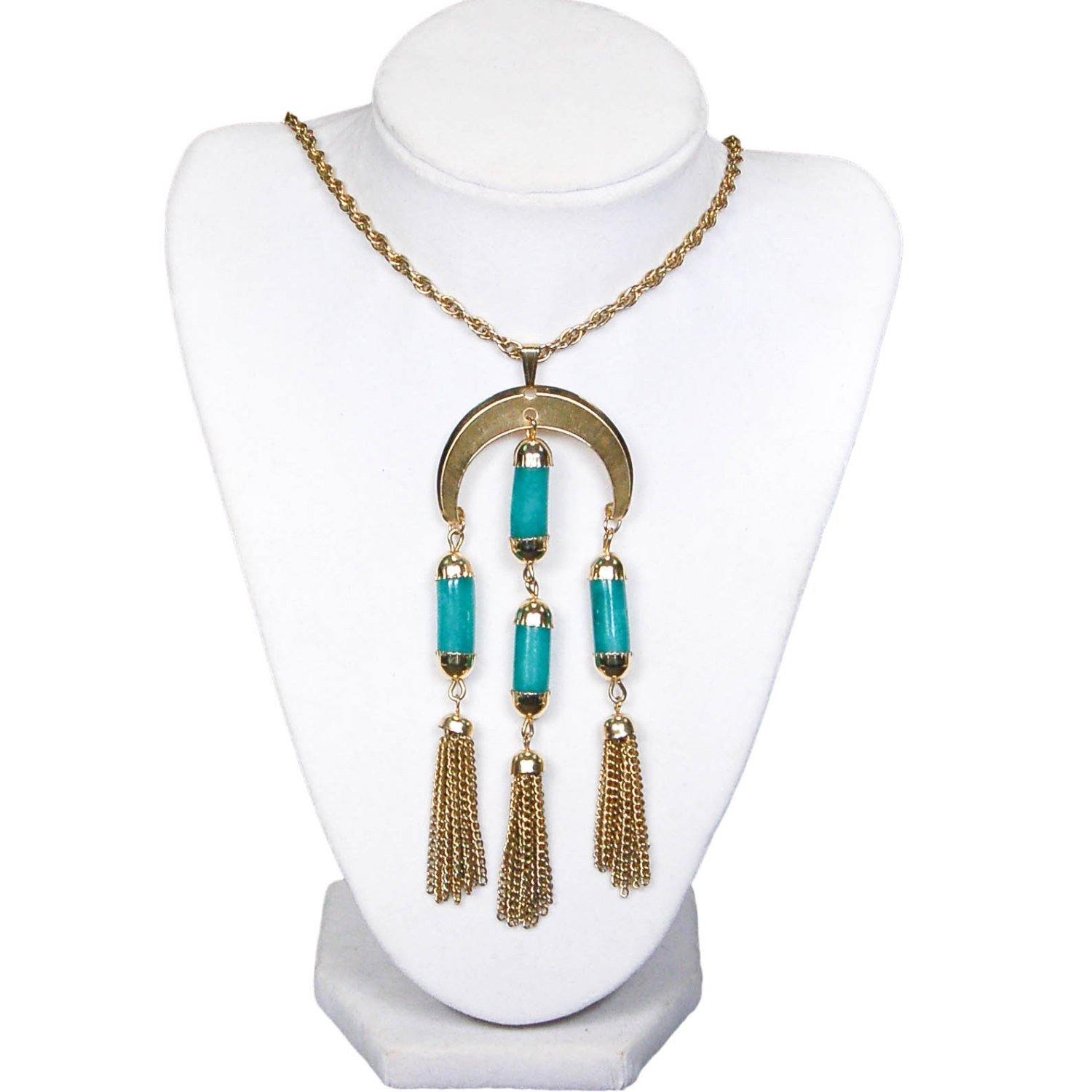 Jade Tassel Necklace by Jade - Vintage Meet Modern Vintage Jewelry - Chicago, Illinois - #oldhollywoodglamour #vintagemeetmodern #designervintage #jewelrybox #antiquejewelry #vintagejewelry