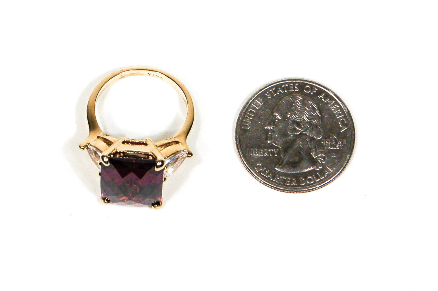 18kt Gold Vermeil Amethyst Crystal Statement Ring by 1980s - Vintage Meet Modern Vintage Jewelry - Chicago, Illinois - #oldhollywoodglamour #vintagemeetmodern #designervintage #jewelrybox #antiquejewelry #vintagejewelry