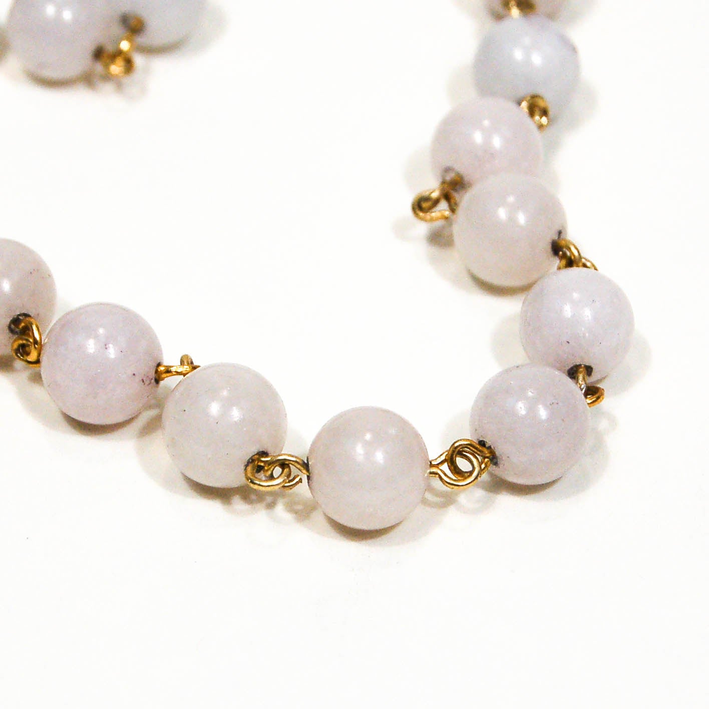 Hobe Polished Marble Bead Necklace, Mid Century Modern, Old Hollywood Glam, Vintage, Designer Jewelry by Hobe - Vintage Meet Modern Vintage Jewelry - Chicago, Illinois - #oldhollywoodglamour #vintagemeetmodern #designervintage #jewelrybox #antiquejewelry #vintagejewelry