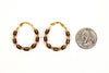 Amethyst Crystal Bezel Set Hoop Earrings by Goldette by Goldette - Vintage Meet Modern Vintage Jewelry - Chicago, Illinois - #oldhollywoodglamour #vintagemeetmodern #designervintage #jewelrybox #antiquejewelry #vintagejewelry