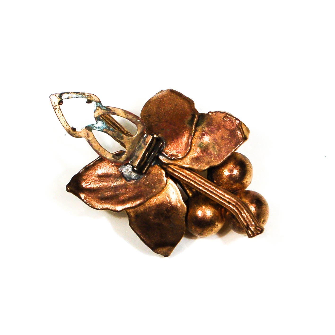 Berry Cluster, Gold Dress Clip Fur Clip by Unsigned Beauty - Vintage Meet Modern Vintage Jewelry - Chicago, Illinois - #oldhollywoodglamour #vintagemeetmodern #designervintage #jewelrybox #antiquejewelry #vintagejewelry