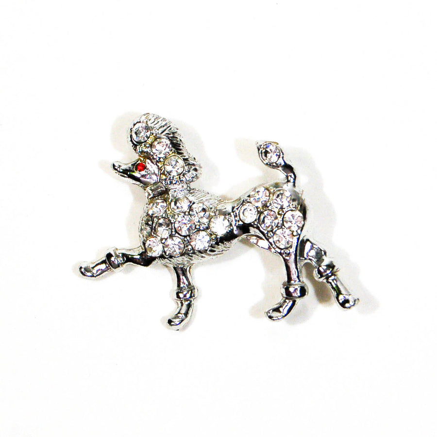 Rhinestone Poodle Brooch by Unsigned Beauty - Vintage Meet Modern Vintage Jewelry - Chicago, Illinois - #oldhollywoodglamour #vintagemeetmodern #designervintage #jewelrybox #antiquejewelry #vintagejewelry