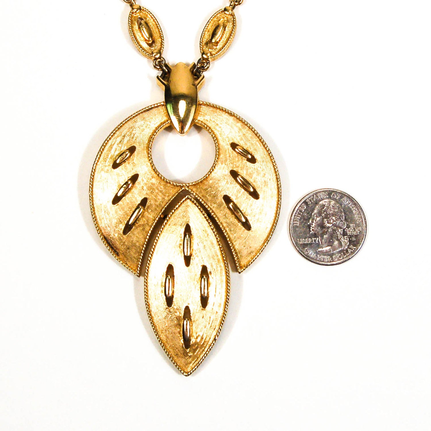 Lotus Leaf Statement Necklace by Unsigned Beauty - Vintage Meet Modern Vintage Jewelry - Chicago, Illinois - #oldhollywoodglamour #vintagemeetmodern #designervintage #jewelrybox #antiquejewelry #vintagejewelry