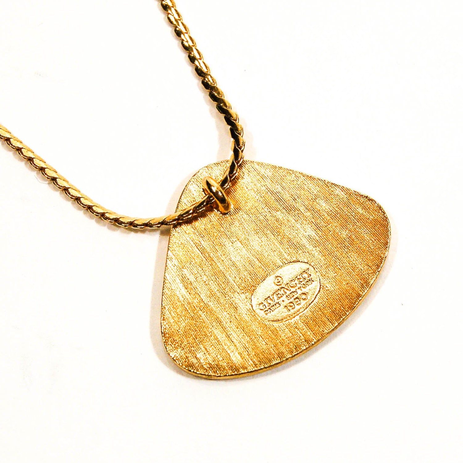 Triangular Black Purple and Coral Abstract Necklace by Givenchy by Givenchy - Vintage Meet Modern Vintage Jewelry - Chicago, Illinois - #oldhollywoodglamour #vintagemeetmodern #designervintage #jewelrybox #antiquejewelry #vintagejewelry