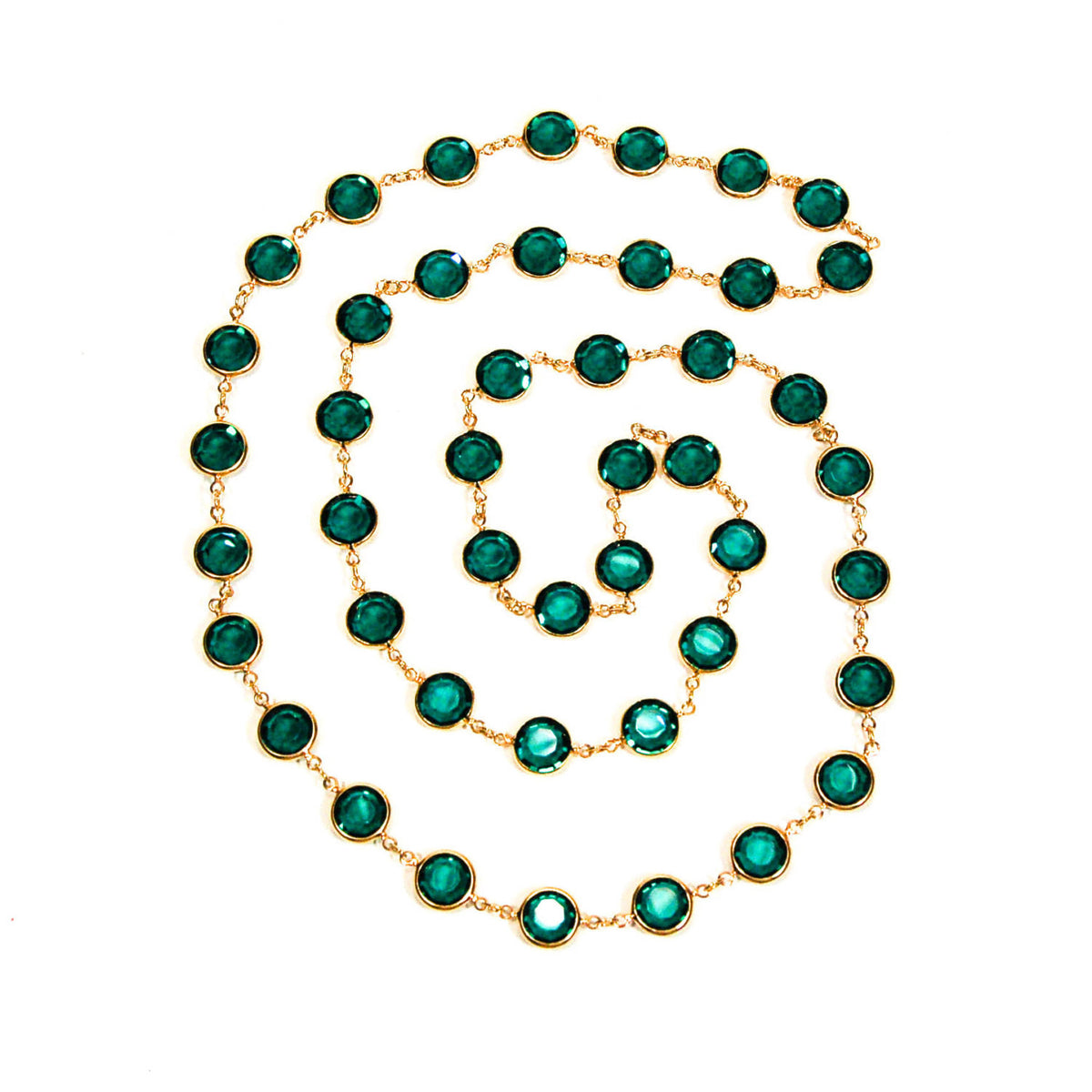 1980's Emerald Green Crystal Necklace by Swarovski