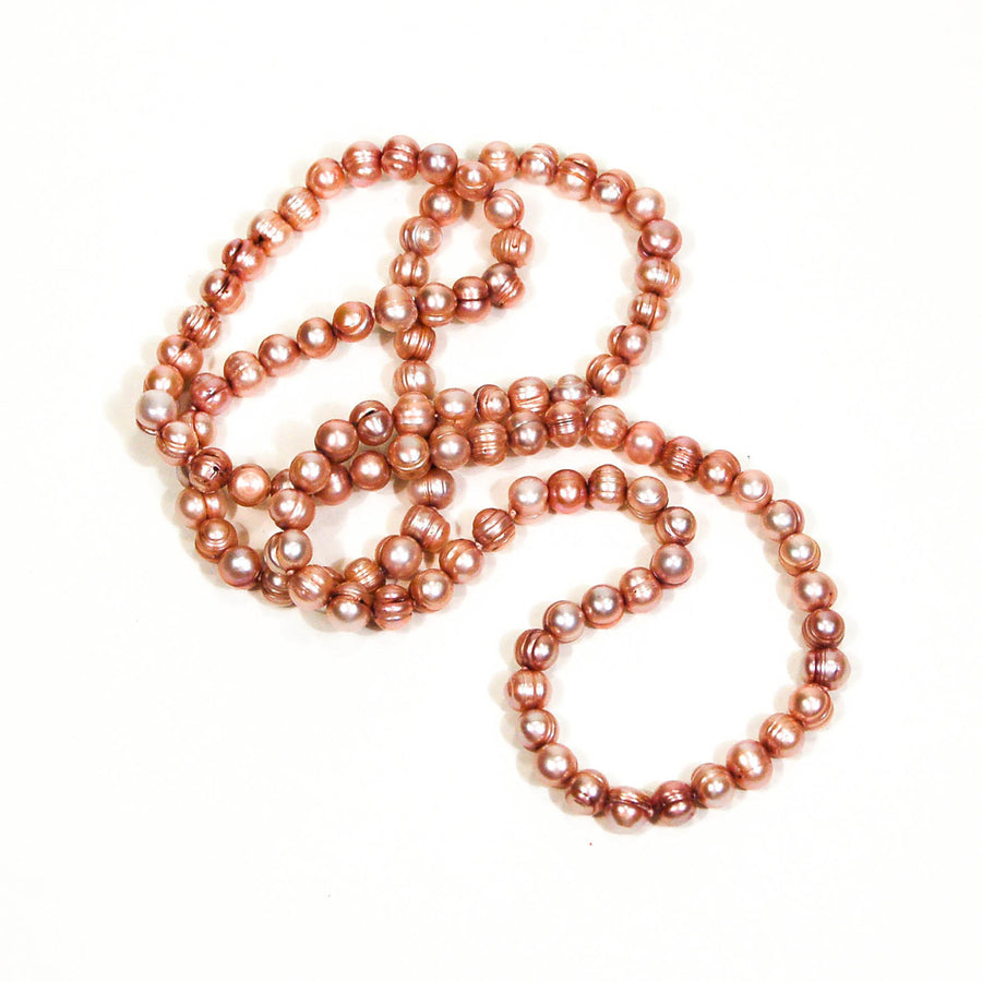 1980's Rose Cultured Freshwater Pearl Necklace by 1980s - Vintage Meet Modern Vintage Jewelry - Chicago, Illinois - #oldhollywoodglamour #vintagemeetmodern #designervintage #jewelrybox #antiquejewelry #vintagejewelry