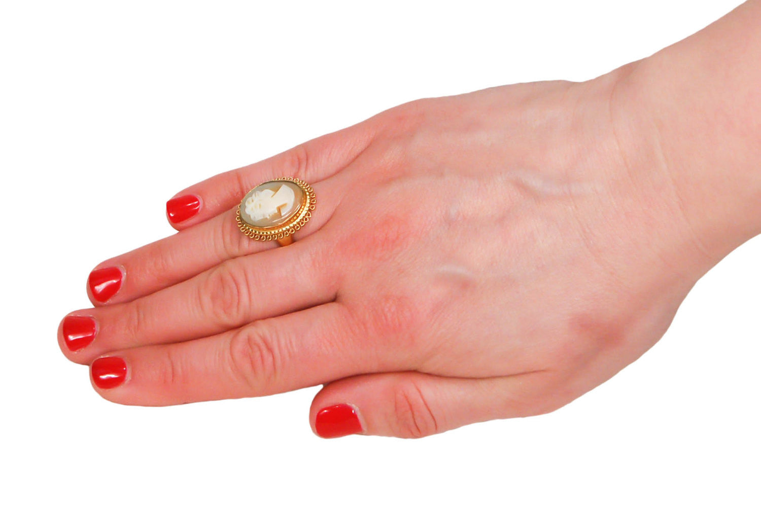 1960's Cameo Ring by Vendome by 1960s Vintage - Vintage Meet Modern Vintage Jewelry - Chicago, Illinois - #oldhollywoodglamour #vintagemeetmodern #designervintage #jewelrybox #antiquejewelry #vintagejewelry