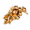 1940's Gilt Gold Rhinestone Flower Brooch by 1940's - Vintage Meet Modern Vintage Jewelry - Chicago, Illinois - #oldhollywoodglamour #vintagemeetmodern #designervintage #jewelrybox #antiquejewelry #vintagejewelry
