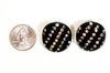 1960's Black Celluloid Rhinestone Earrings by 1960s Vintage - Vintage Meet Modern Vintage Jewelry - Chicago, Illinois - #oldhollywoodglamour #vintagemeetmodern #designervintage #jewelrybox #antiquejewelry #vintagejewelry