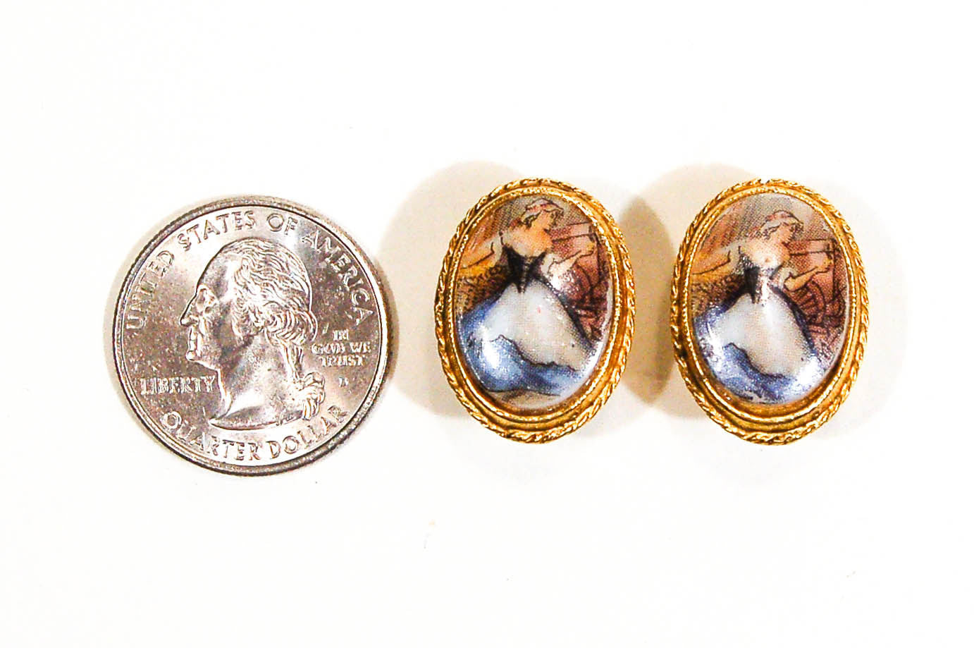 1960's Milk Maid Cameo Earrings by 1960s Vintage - Vintage Meet Modern Vintage Jewelry - Chicago, Illinois - #oldhollywoodglamour #vintagemeetmodern #designervintage #jewelrybox #antiquejewelry #vintagejewelry