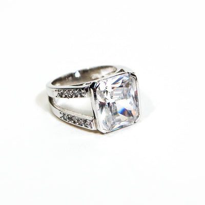 Sterling Silver Princess Cut CZ Engagement Ring by Edco by Edco - Vintage Meet Modern Vintage Jewelry - Chicago, Illinois - #oldhollywoodglamour #vintagemeetmodern #designervintage #jewelrybox #antiquejewelry #vintagejewelry