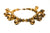 1970's Embossed Brass Charm Bracelet by DVF