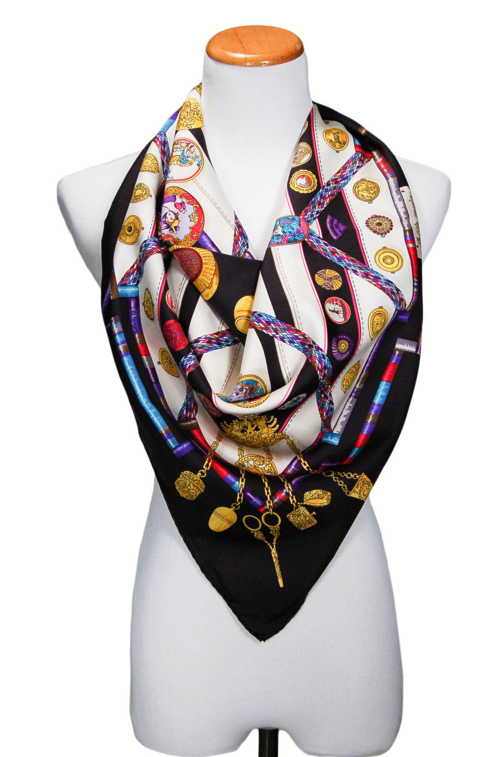 Colorful Perfume Bottle Patterned Silk Scarf by Hermes