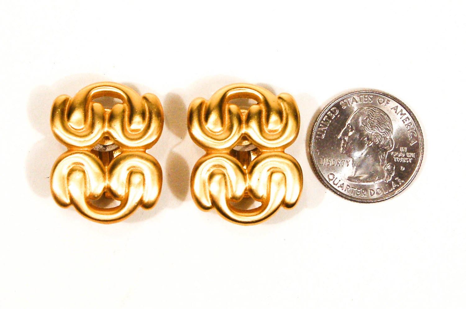 1980's Brushed Gold Knot Earrings by Anne Klein by Anne Klein Couture - Vintage Meet Modern Vintage Jewelry - Chicago, Illinois - #oldhollywoodglamour #vintagemeetmodern #designervintage #jewelrybox #antiquejewelry #vintagejewelry