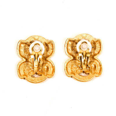 1980's Brushed Gold Knot Earrings by Anne Klein by Anne Klein Couture - Vintage Meet Modern Vintage Jewelry - Chicago, Illinois - #oldhollywoodglamour #vintagemeetmodern #designervintage #jewelrybox #antiquejewelry #vintagejewelry