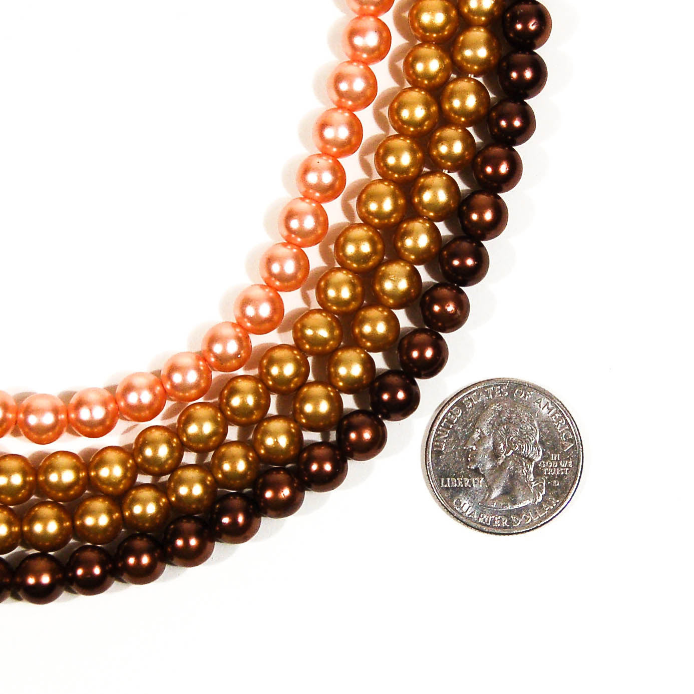 Gold, Bronze, and Chocolate Brown Multi Strand Pearl Necklace by Made in Japan - Vintage Meet Modern Vintage Jewelry - Chicago, Illinois - #oldhollywoodglamour #vintagemeetmodern #designervintage #jewelrybox #antiquejewelry #vintagejewelry