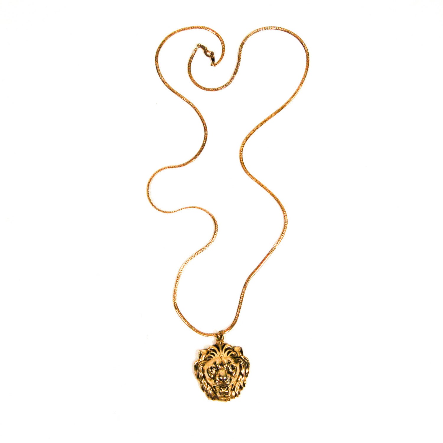 Gold Lion Statement Necklace by Accessocraft NYC by Accessocraft - Vintage Meet Modern Vintage Jewelry - Chicago, Illinois - #oldhollywoodglamour #vintagemeetmodern #designervintage #jewelrybox #antiquejewelry #vintagejewelry