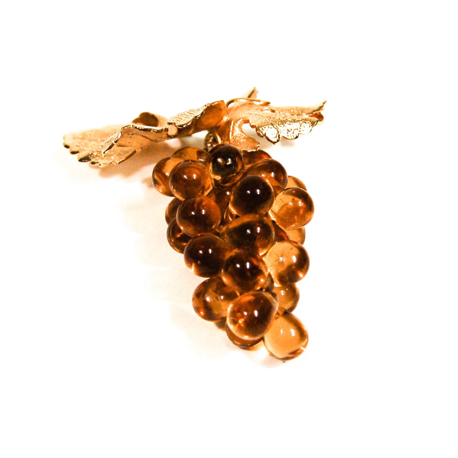 Napier Golden Grapes Brooch by Napier - Vintage Meet Modern Vintage Jewelry - Chicago, Illinois - #oldhollywoodglamour #vintagemeetmodern #designervintage #jewelrybox #antiquejewelry #vintagejewelry