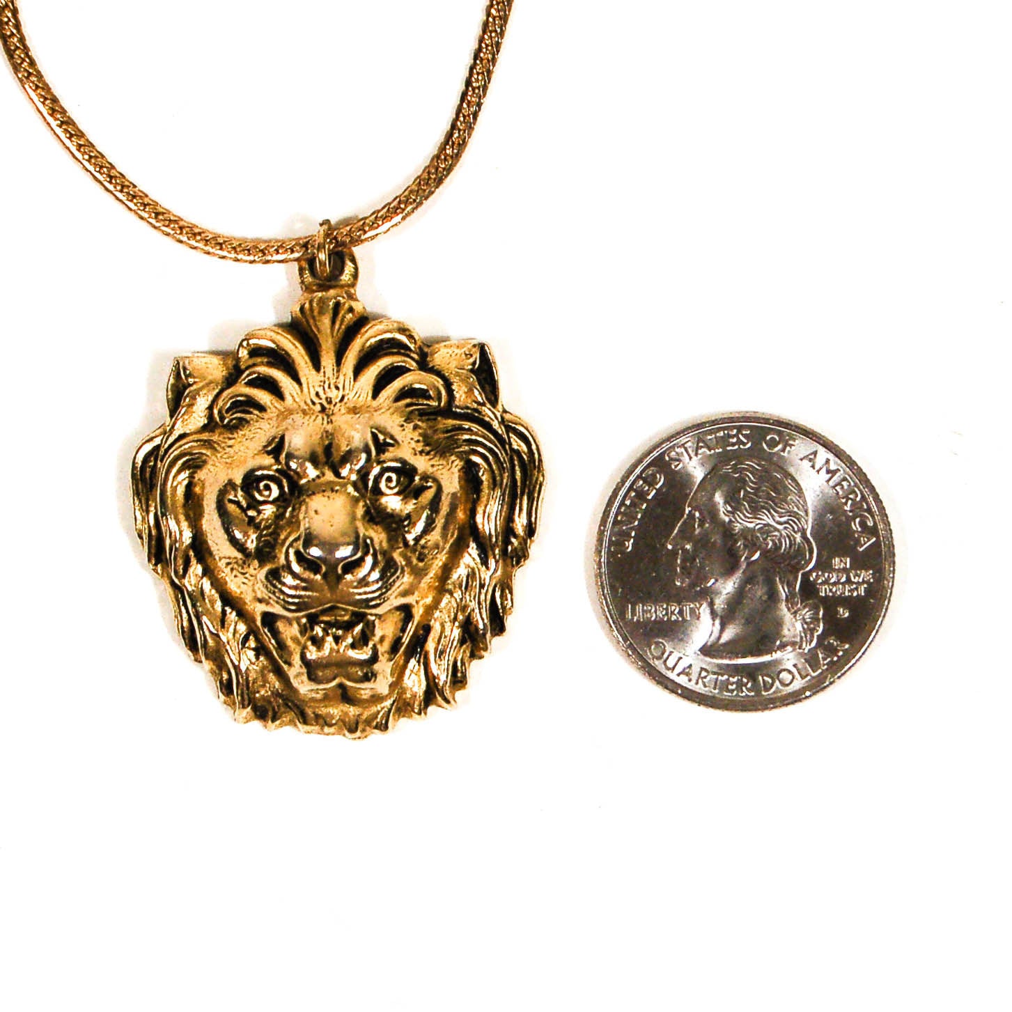 Gold Lion Statement Necklace by Accessocraft NYC by Accessocraft - Vintage Meet Modern Vintage Jewelry - Chicago, Illinois - #oldhollywoodglamour #vintagemeetmodern #designervintage #jewelrybox #antiquejewelry #vintagejewelry