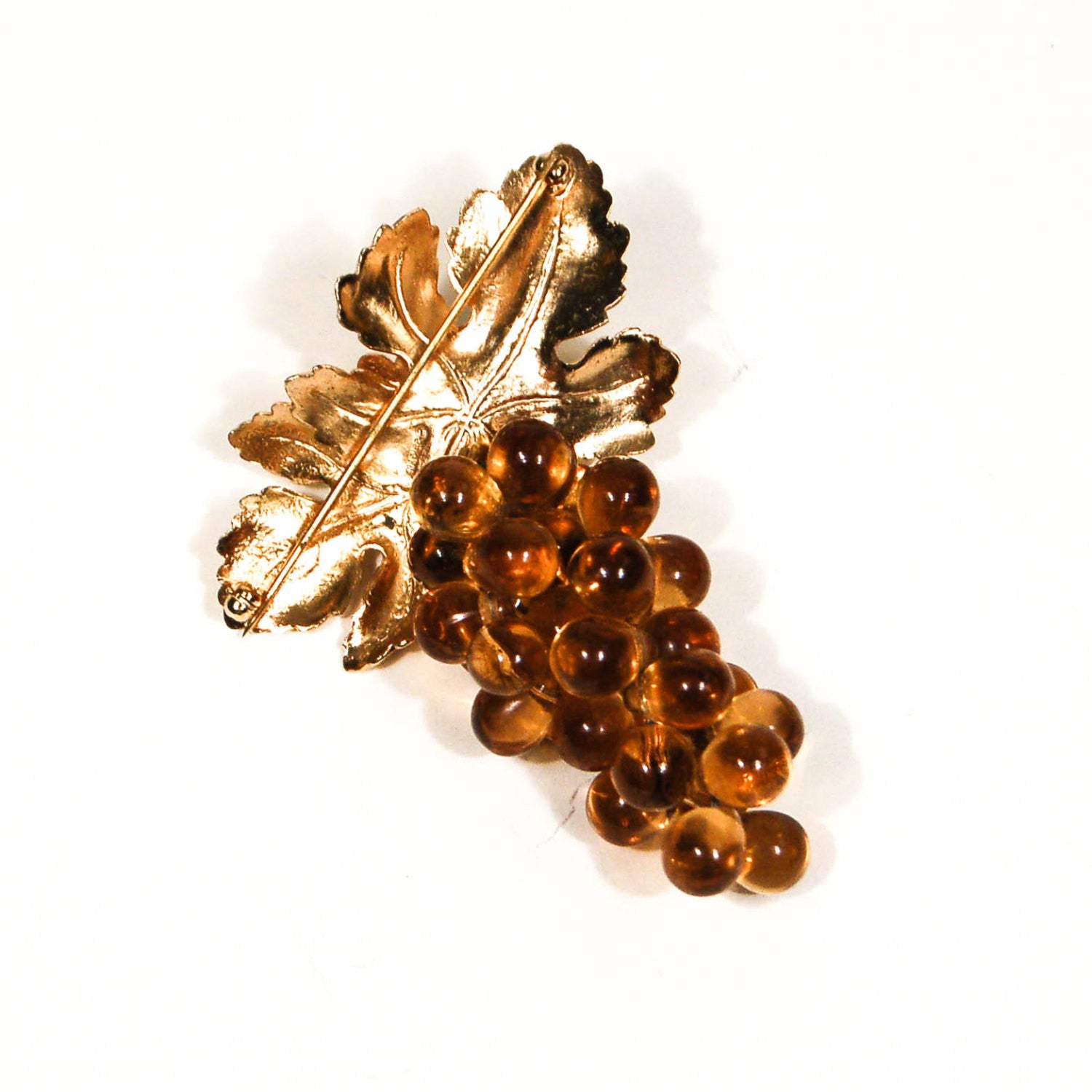 Napier Golden Grapes Brooch by Napier - Vintage Meet Modern Vintage Jewelry - Chicago, Illinois - #oldhollywoodglamour #vintagemeetmodern #designervintage #jewelrybox #antiquejewelry #vintagejewelry