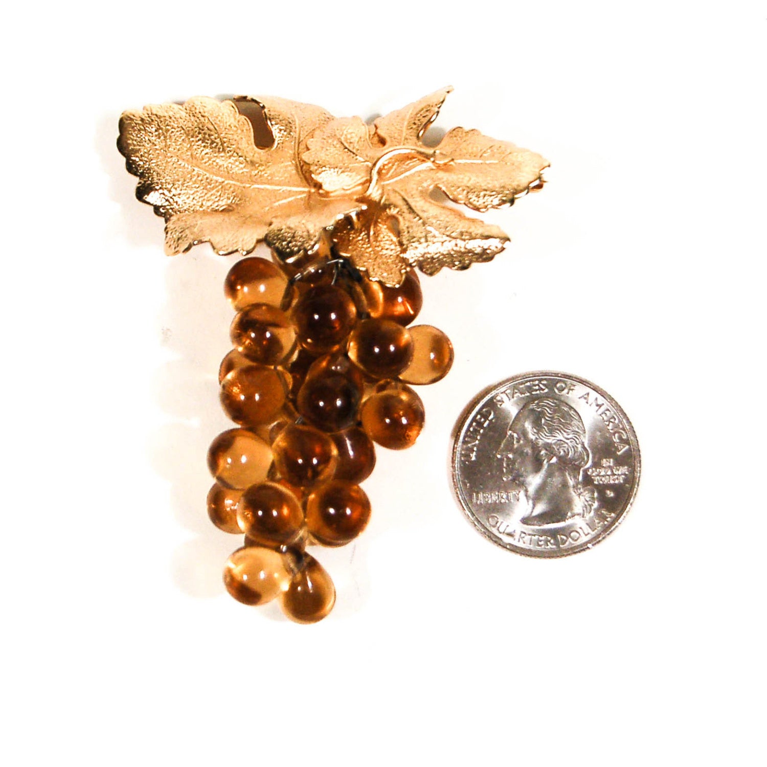 Napier Golden Grapes Brooch by Napier - Vintage Meet Modern Vintage Jewelry - Chicago, Illinois - #oldhollywoodglamour #vintagemeetmodern #designervintage #jewelrybox #antiquejewelry #vintagejewelry