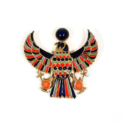 1970's Falcon Brooch / Necklace by Accessocraft NYC by Accessocraft - Vintage Meet Modern Vintage Jewelry - Chicago, Illinois - #oldhollywoodglamour #vintagemeetmodern #designervintage #jewelrybox #antiquejewelry #vintagejewelry