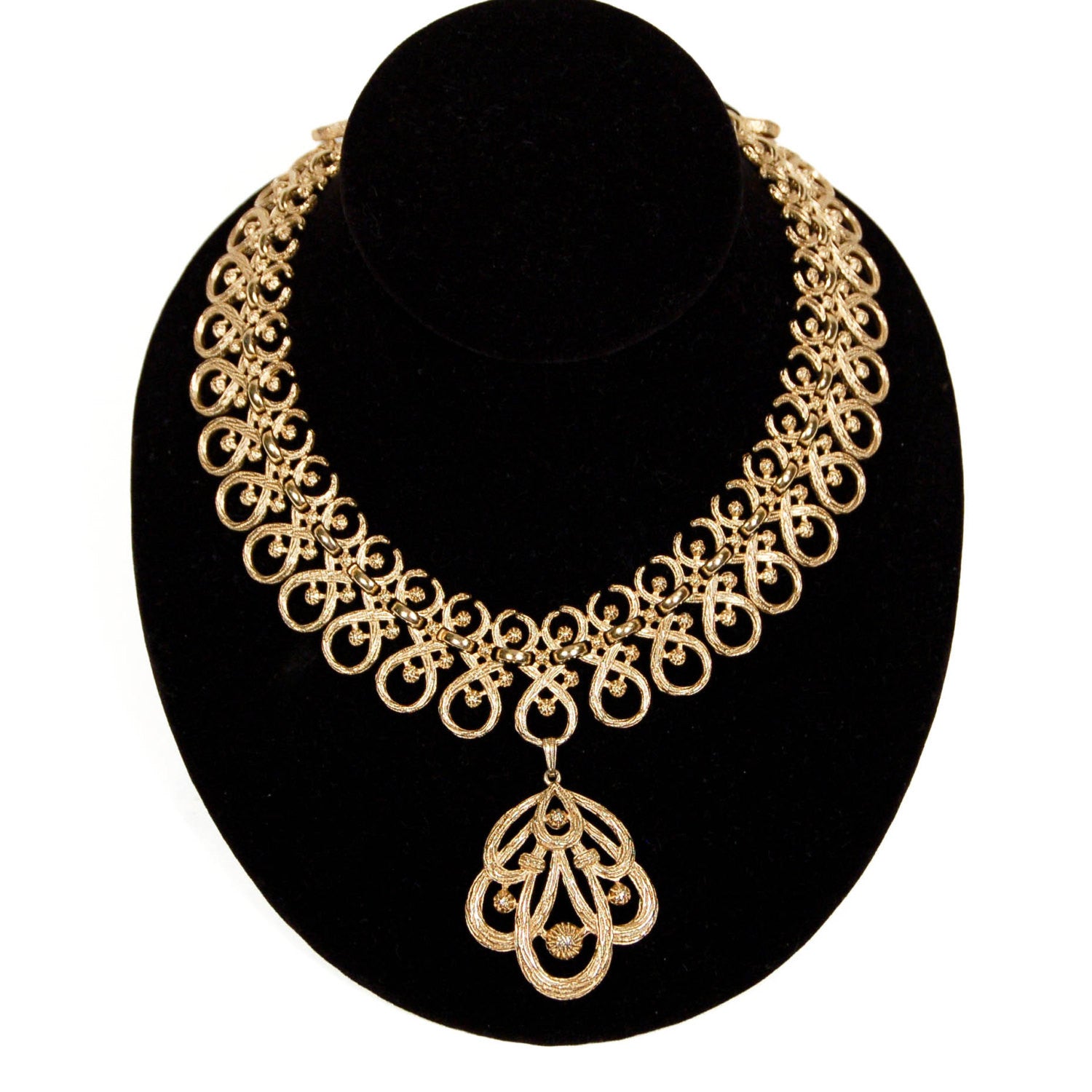 Scrolling Links Necklace by Crown Trifari by Crown Trifari - Vintage Meet Modern Vintage Jewelry - Chicago, Illinois - #oldhollywoodglamour #vintagemeetmodern #designervintage #jewelrybox #antiquejewelry #vintagejewelry