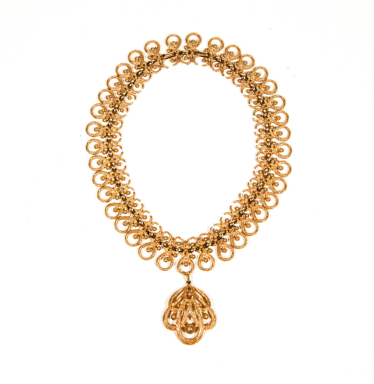 Scrolling Links Necklace by Crown Trifari