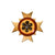 1960's Maltese Cross Pendant Brooch