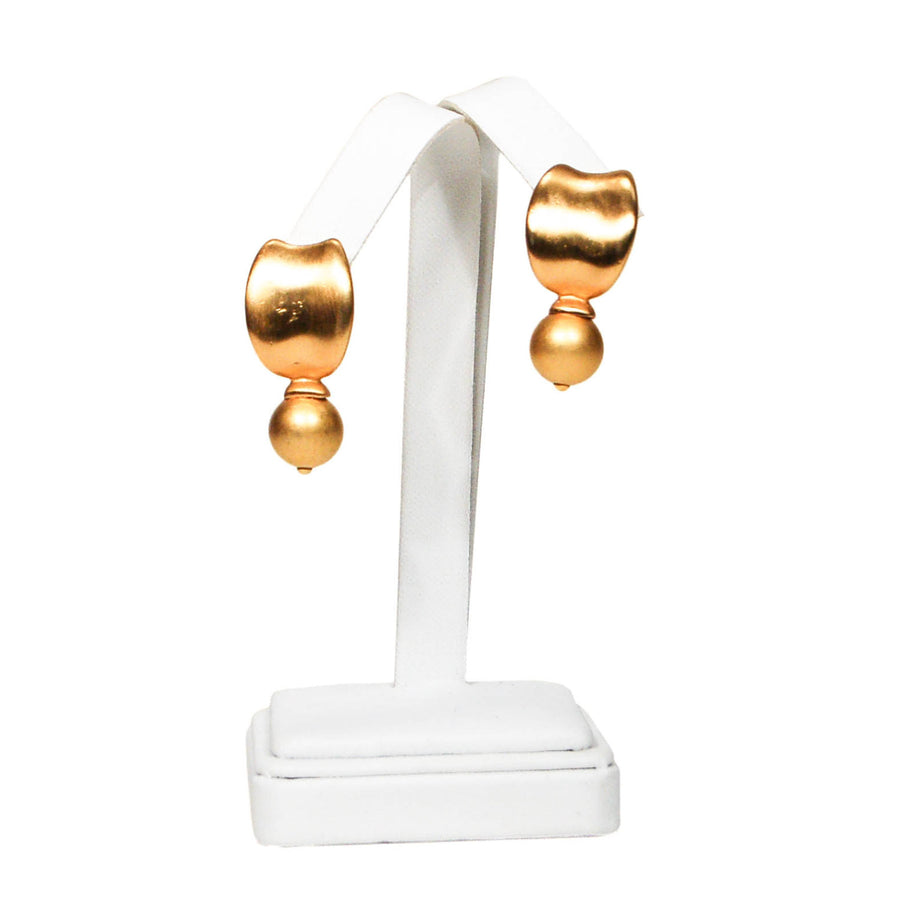 Anne Klein Couture Gold Door Knocker Earrings by Anne Klein Couture - Vintage Meet Modern Vintage Jewelry - Chicago, Illinois - #oldhollywoodglamour #vintagemeetmodern #designervintage #jewelrybox #antiquejewelry #vintagejewelry