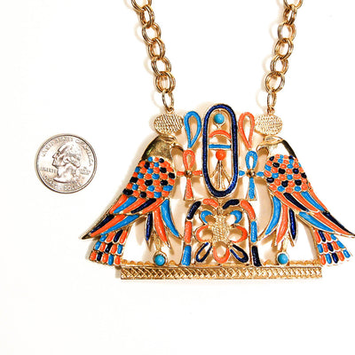 Accessocraft N.Y.C. Egyptian Winged Falcon Statement Necklace by Accessocraft - Vintage Meet Modern Vintage Jewelry - Chicago, Illinois - #oldhollywoodglamour #vintagemeetmodern #designervintage #jewelrybox #antiquejewelry #vintagejewelry