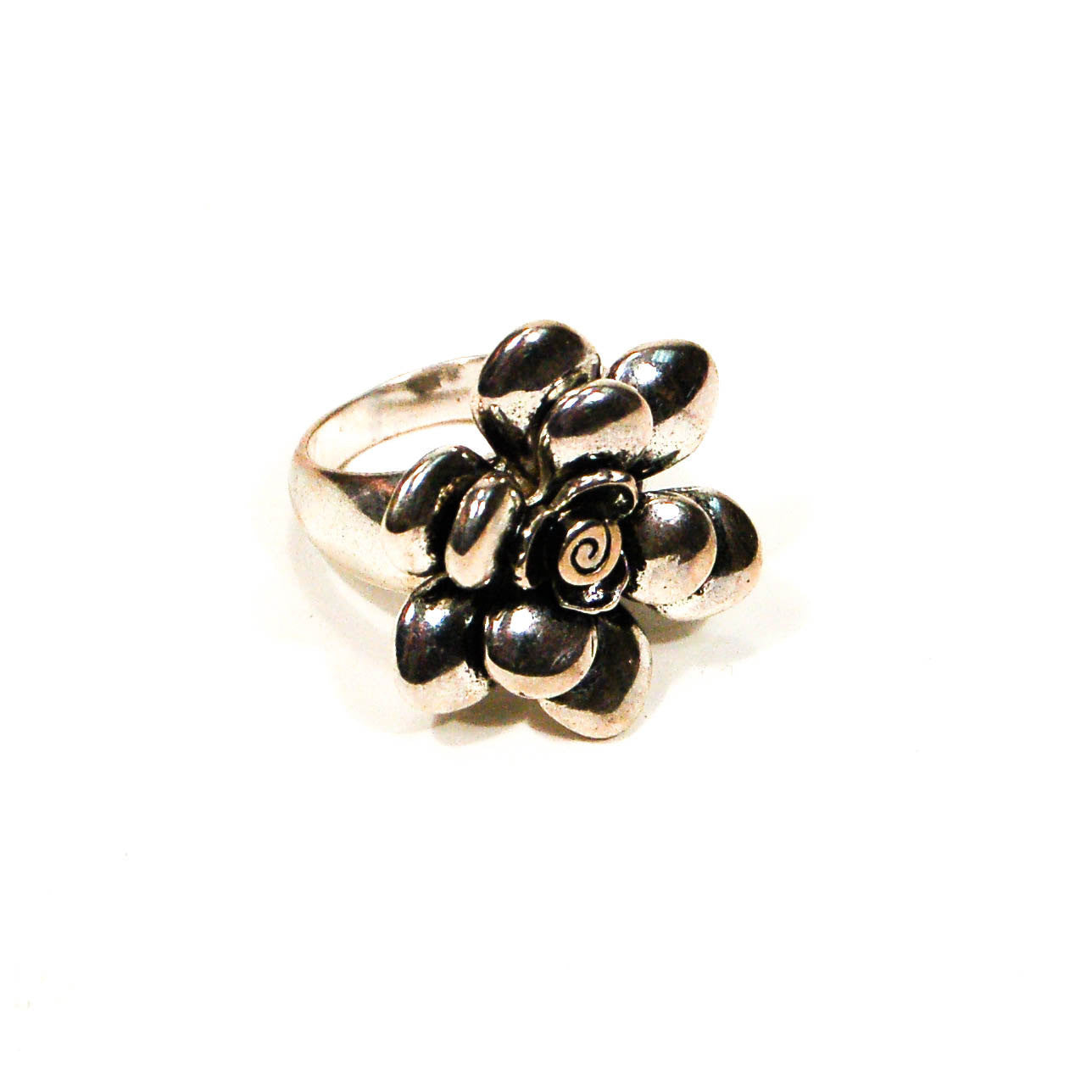 Statement Silver Flower Ring by 1980s - Vintage Meet Modern Vintage Jewelry - Chicago, Illinois - #oldhollywoodglamour #vintagemeetmodern #designervintage #jewelrybox #antiquejewelry #vintagejewelry