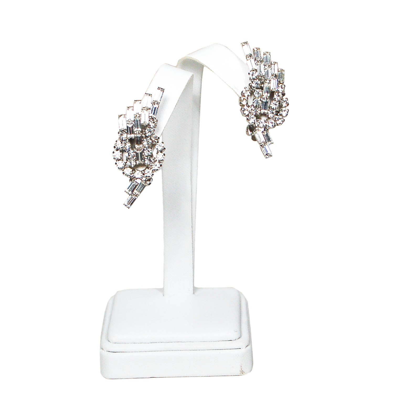 1950's Rhinestone Spray Earrings by 1950's - Vintage Meet Modern Vintage Jewelry - Chicago, Illinois - #oldhollywoodglamour #vintagemeetmodern #designervintage #jewelrybox #antiquejewelry #vintagejewelry