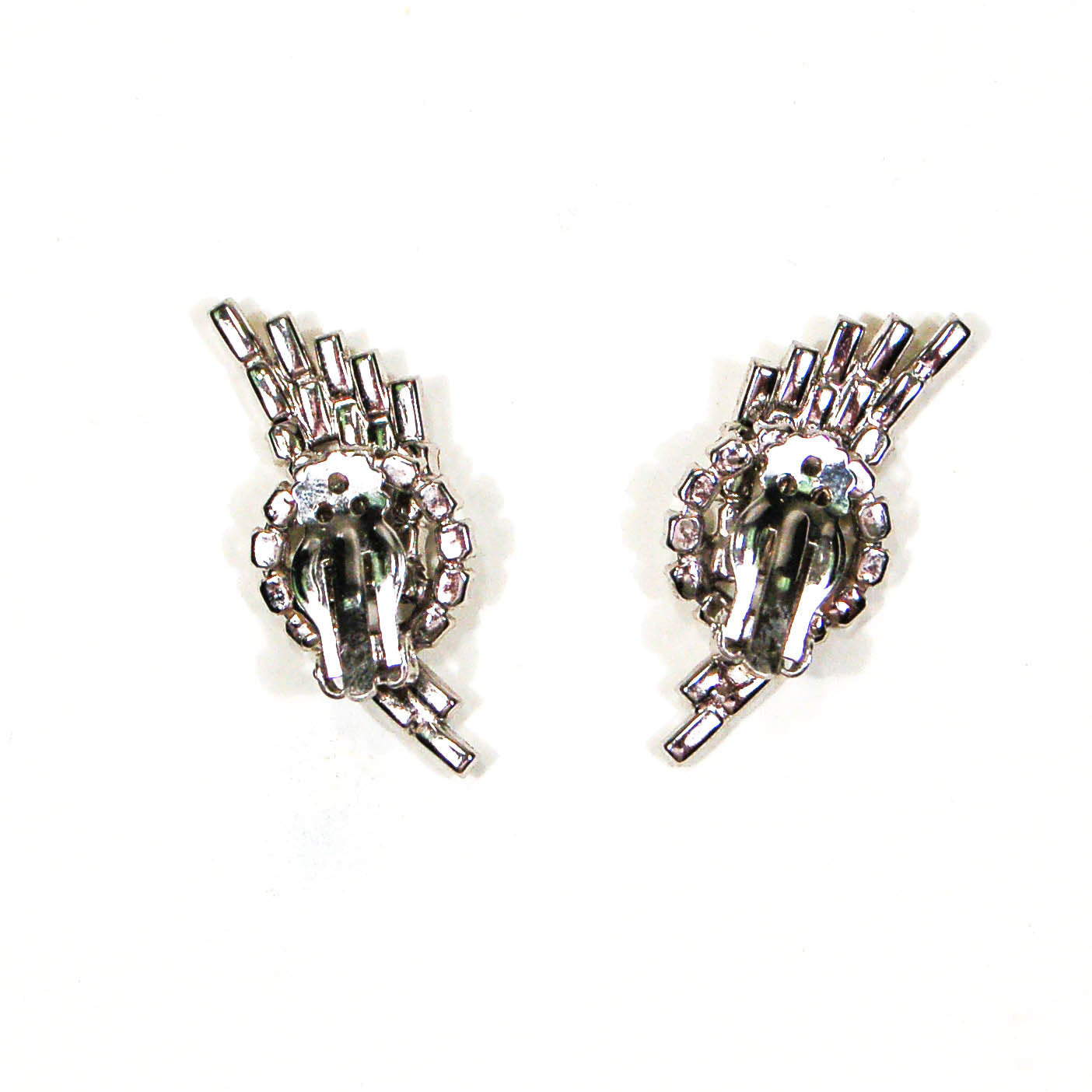 1950's Rhinestone Spray Earrings by 1950's - Vintage Meet Modern Vintage Jewelry - Chicago, Illinois - #oldhollywoodglamour #vintagemeetmodern #designervintage #jewelrybox #antiquejewelry #vintagejewelry