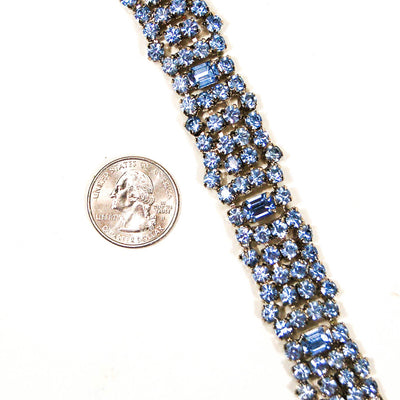 1960's Baby Blue Rhinestone Bracelet by 1960s Vintage - Vintage Meet Modern Vintage Jewelry - Chicago, Illinois - #oldhollywoodglamour #vintagemeetmodern #designervintage #jewelrybox #antiquejewelry #vintagejewelry