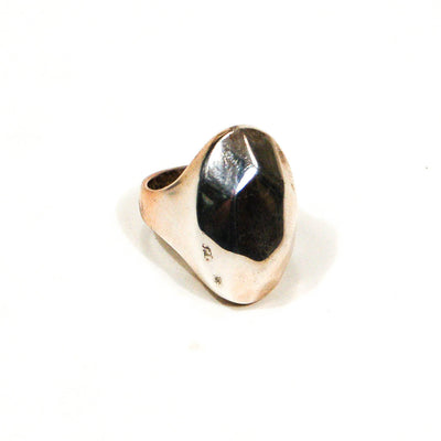 Sterling Silver Oval Mod Statement Ring by 1980s - Vintage Meet Modern Vintage Jewelry - Chicago, Illinois - #oldhollywoodglamour #vintagemeetmodern #designervintage #jewelrybox #antiquejewelry #vintagejewelry