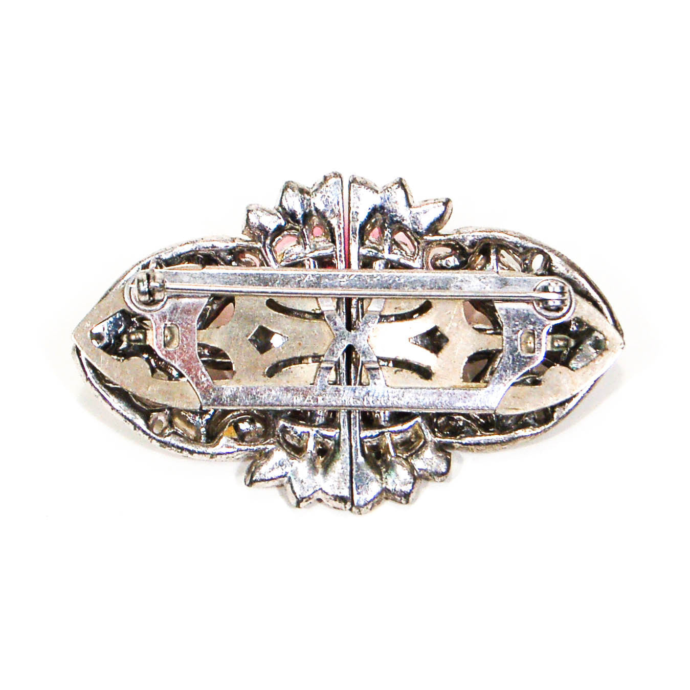 1930's Art Deco Duette Paste Rhinestone Brooch by 1930's - Vintage Meet Modern Vintage Jewelry - Chicago, Illinois - #oldhollywoodglamour #vintagemeetmodern #designervintage #jewelrybox #antiquejewelry #vintagejewelry