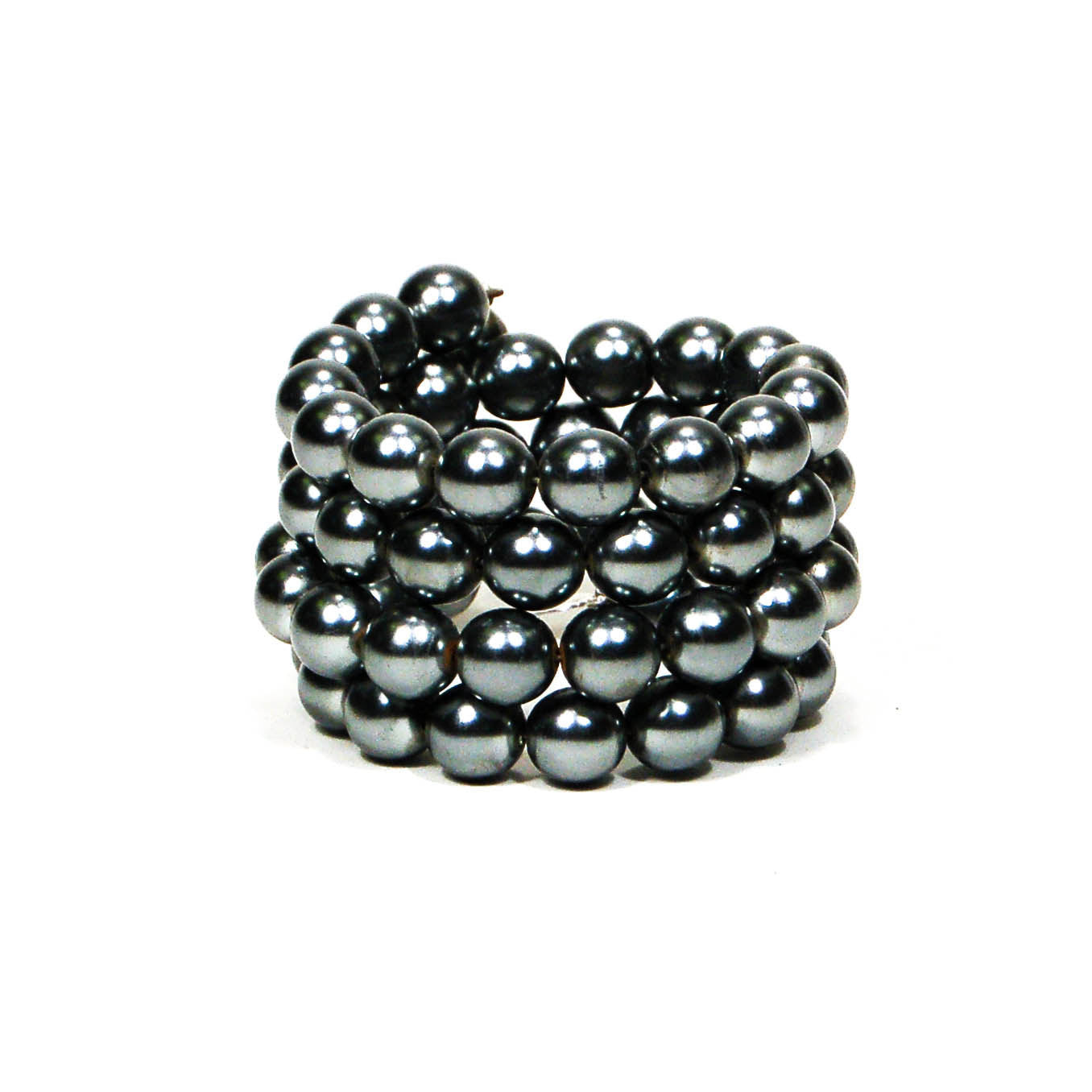 Coiled Black Pearl Adjustable Bracelet by KJL by KJL - Vintage Meet Modern Vintage Jewelry - Chicago, Illinois - #oldhollywoodglamour #vintagemeetmodern #designervintage #jewelrybox #antiquejewelry #vintagejewelry