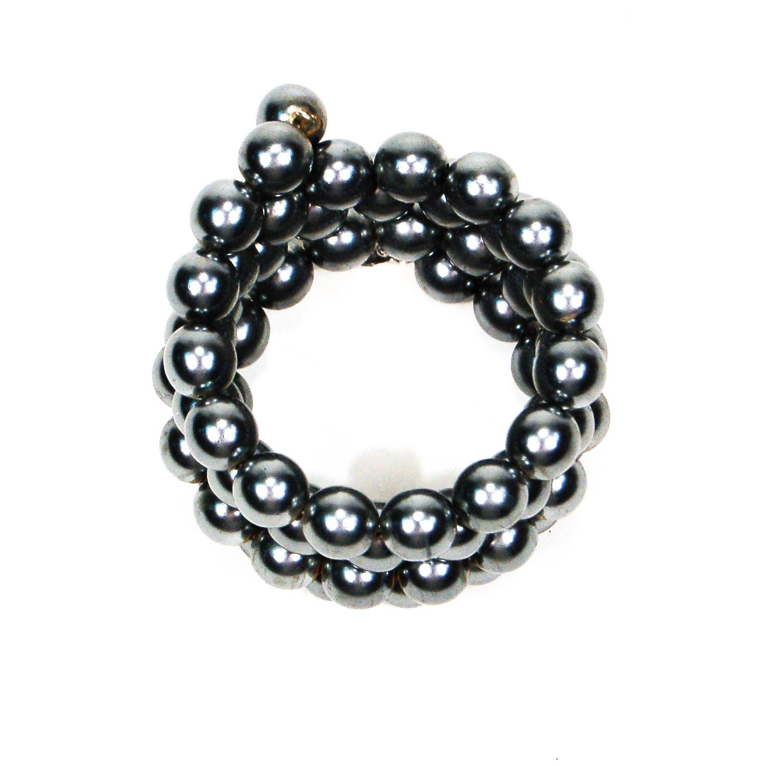 Coiled Black Pearl Adjustable Bracelet by KJL by KJL - Vintage Meet Modern Vintage Jewelry - Chicago, Illinois - #oldhollywoodglamour #vintagemeetmodern #designervintage #jewelrybox #antiquejewelry #vintagejewelry