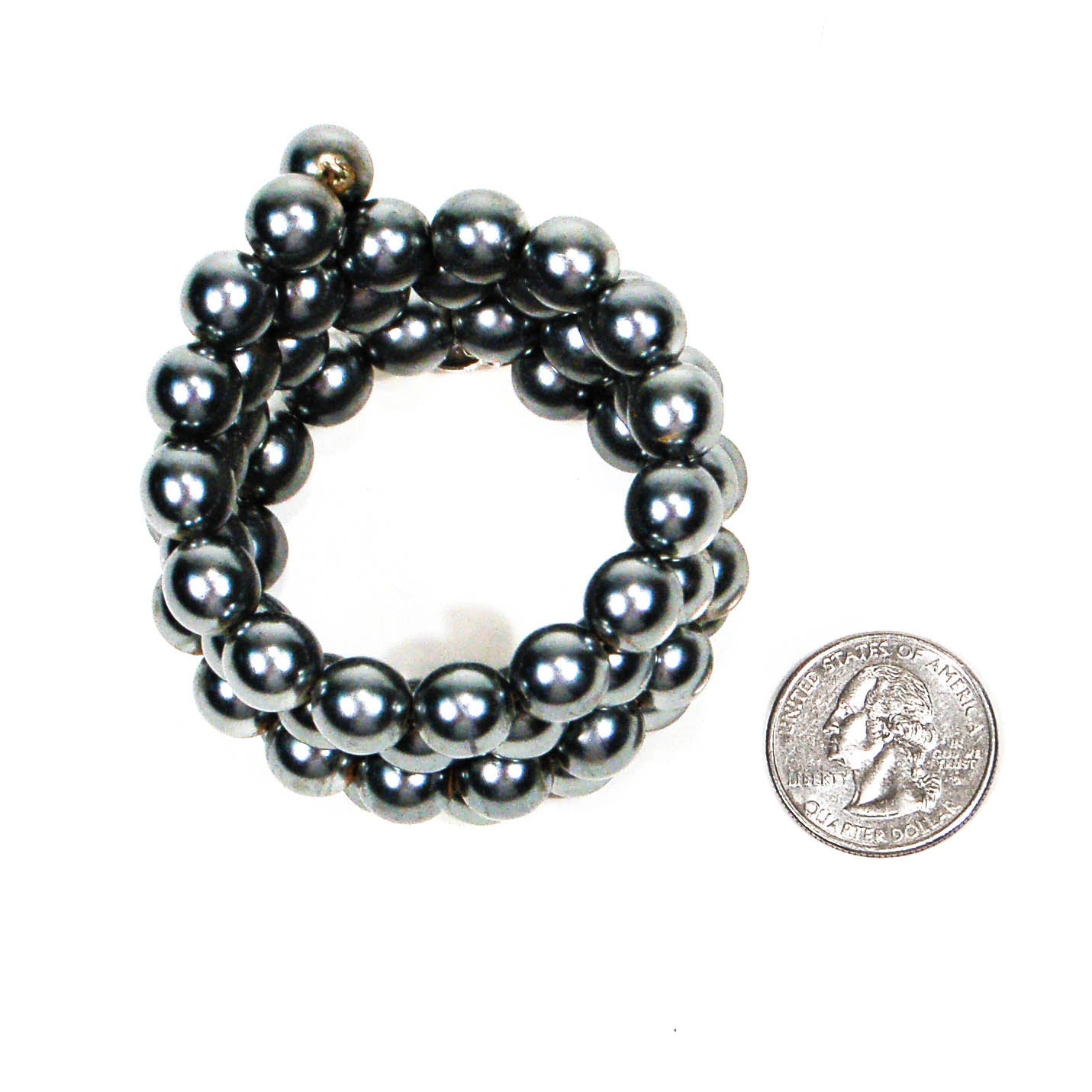 Coiled Black Pearl Adjustable Bracelet by KJL by KJL - Vintage Meet Modern Vintage Jewelry - Chicago, Illinois - #oldhollywoodglamour #vintagemeetmodern #designervintage #jewelrybox #antiquejewelry #vintagejewelry