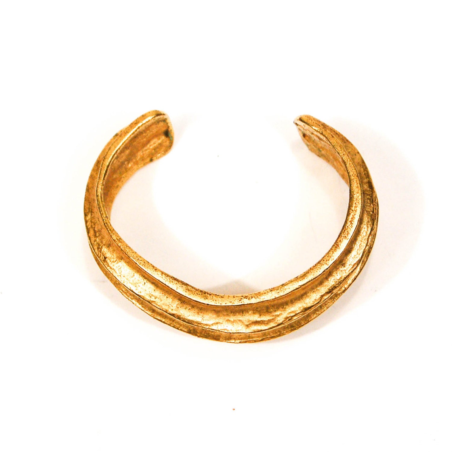 Hammered Gold Bangle by KJL by KJL - Vintage Meet Modern Vintage Jewelry - Chicago, Illinois - #oldhollywoodglamour #vintagemeetmodern #designervintage #jewelrybox #antiquejewelry #vintagejewelry