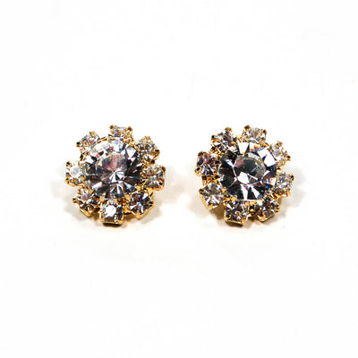 1960's Round Rhinestone Earrings by 1960s Vintage - Vintage Meet Modern Vintage Jewelry - Chicago, Illinois - #oldhollywoodglamour #vintagemeetmodern #designervintage #jewelrybox #antiquejewelry #vintagejewelry