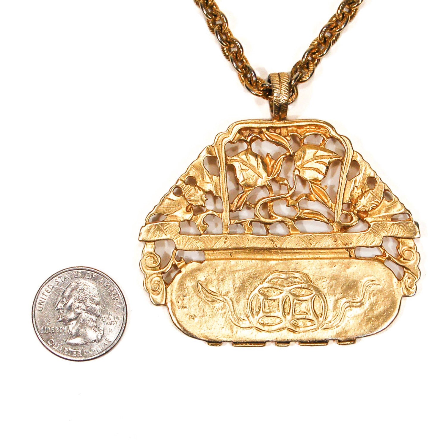 Asian Garden Statement Necklace by KJL by KJL - Vintage Meet Modern Vintage Jewelry - Chicago, Illinois - #oldhollywoodglamour #vintagemeetmodern #designervintage #jewelrybox #antiquejewelry #vintagejewelry