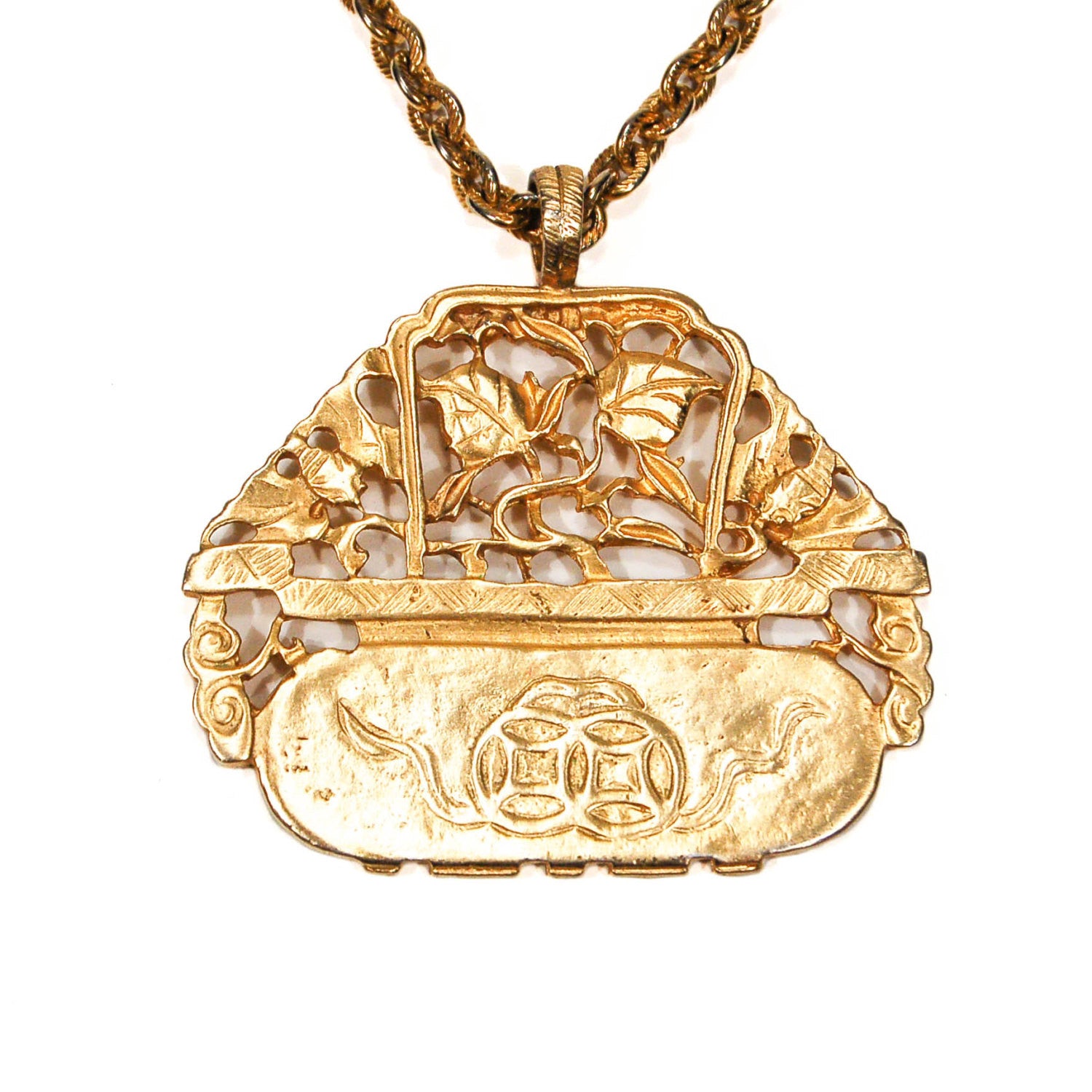 Asian Garden Statement Necklace by KJL by KJL - Vintage Meet Modern Vintage Jewelry - Chicago, Illinois - #oldhollywoodglamour #vintagemeetmodern #designervintage #jewelrybox #antiquejewelry #vintagejewelry