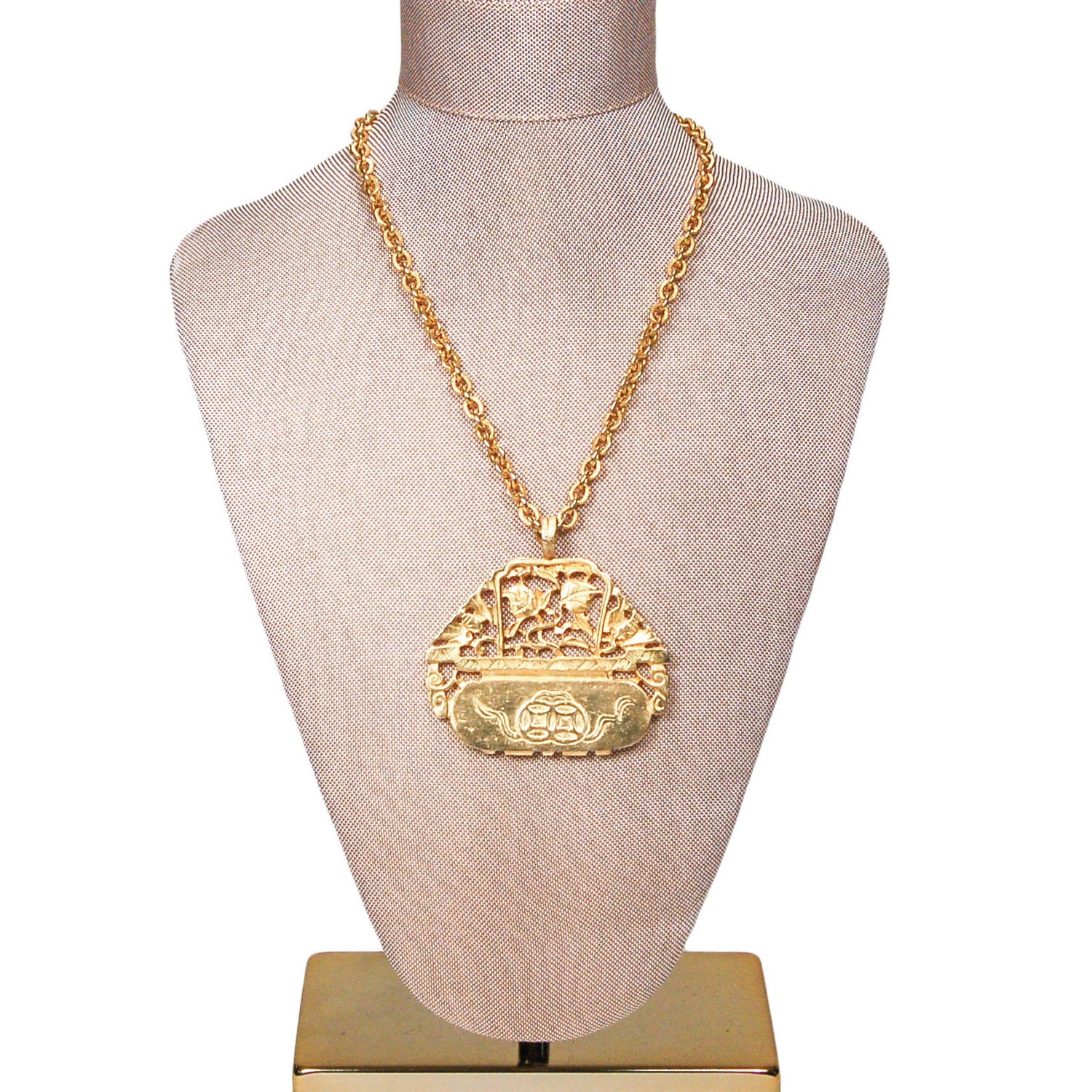 Asian Garden Statement Necklace by KJL by KJL - Vintage Meet Modern Vintage Jewelry - Chicago, Illinois - #oldhollywoodglamour #vintagemeetmodern #designervintage #jewelrybox #antiquejewelry #vintagejewelry