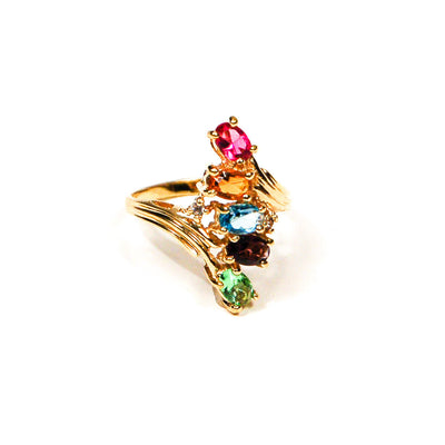 1980's 18kt Gold Vermeil Rainbow Gemstone Ring by 1980s - Vintage Meet Modern Vintage Jewelry - Chicago, Illinois - #oldhollywoodglamour #vintagemeetmodern #designervintage #jewelrybox #antiquejewelry #vintagejewelry