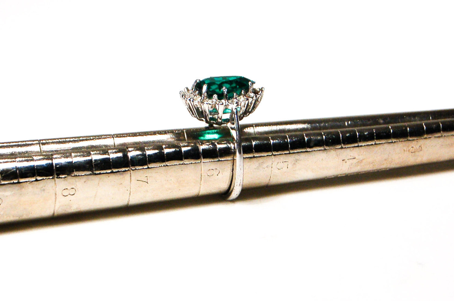 1980's Pear Shape Emerald CZ Cocktail Ring by 1980s - Vintage Meet Modern Vintage Jewelry - Chicago, Illinois - #oldhollywoodglamour #vintagemeetmodern #designervintage #jewelrybox #antiquejewelry #vintagejewelry