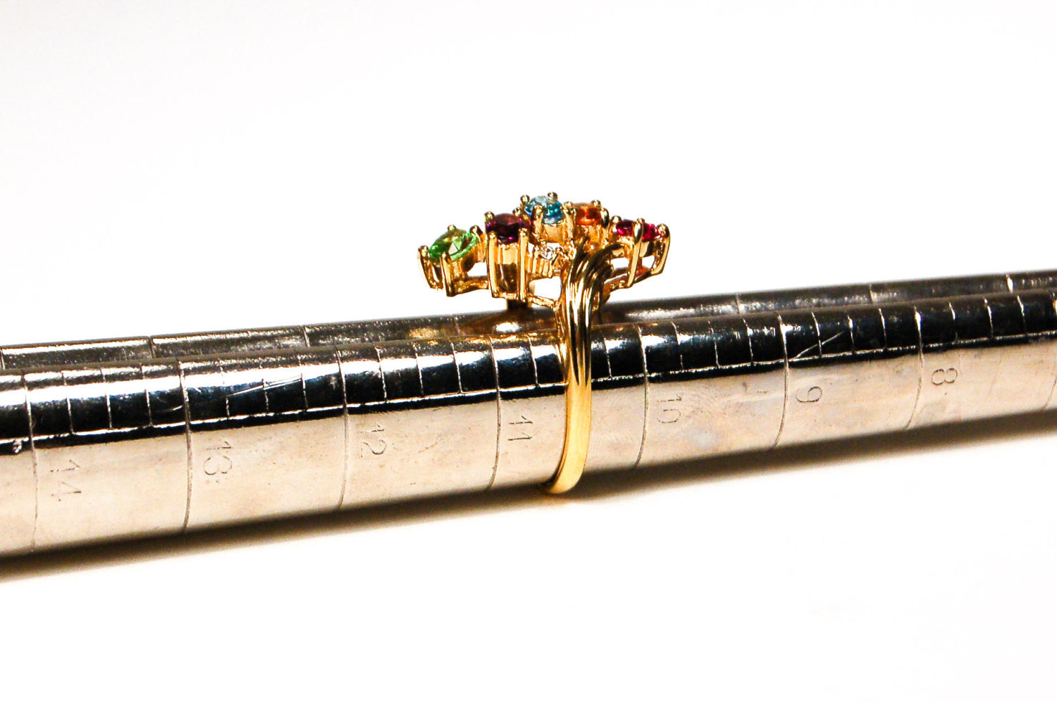 1980's 18kt Gold Vermeil Rainbow Gemstone Ring by 1980s - Vintage Meet Modern Vintage Jewelry - Chicago, Illinois - #oldhollywoodglamour #vintagemeetmodern #designervintage #jewelrybox #antiquejewelry #vintagejewelry