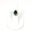 1980's Pear Shape Emerald CZ Cocktail Ring by 1980s - Vintage Meet Modern Vintage Jewelry - Chicago, Illinois - #oldhollywoodglamour #vintagemeetmodern #designervintage #jewelrybox #antiquejewelry #vintagejewelry