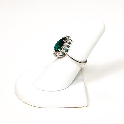 1980's Pear Shape Emerald CZ Cocktail Ring by 1980s - Vintage Meet Modern Vintage Jewelry - Chicago, Illinois - #oldhollywoodglamour #vintagemeetmodern #designervintage #jewelrybox #antiquejewelry #vintagejewelry